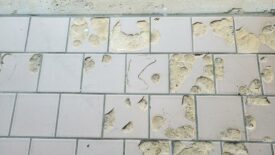 spalling on outdoor tile