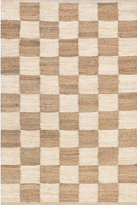 Ivory Cassia Classic Checkered Rug