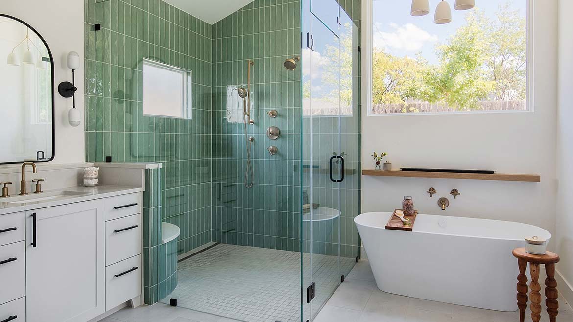 shower flooring and walls