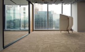 Etched and Threaded Interface Carpet Tiles