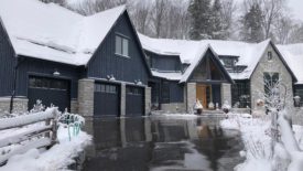 Mulmur residence with snow and ice melting system